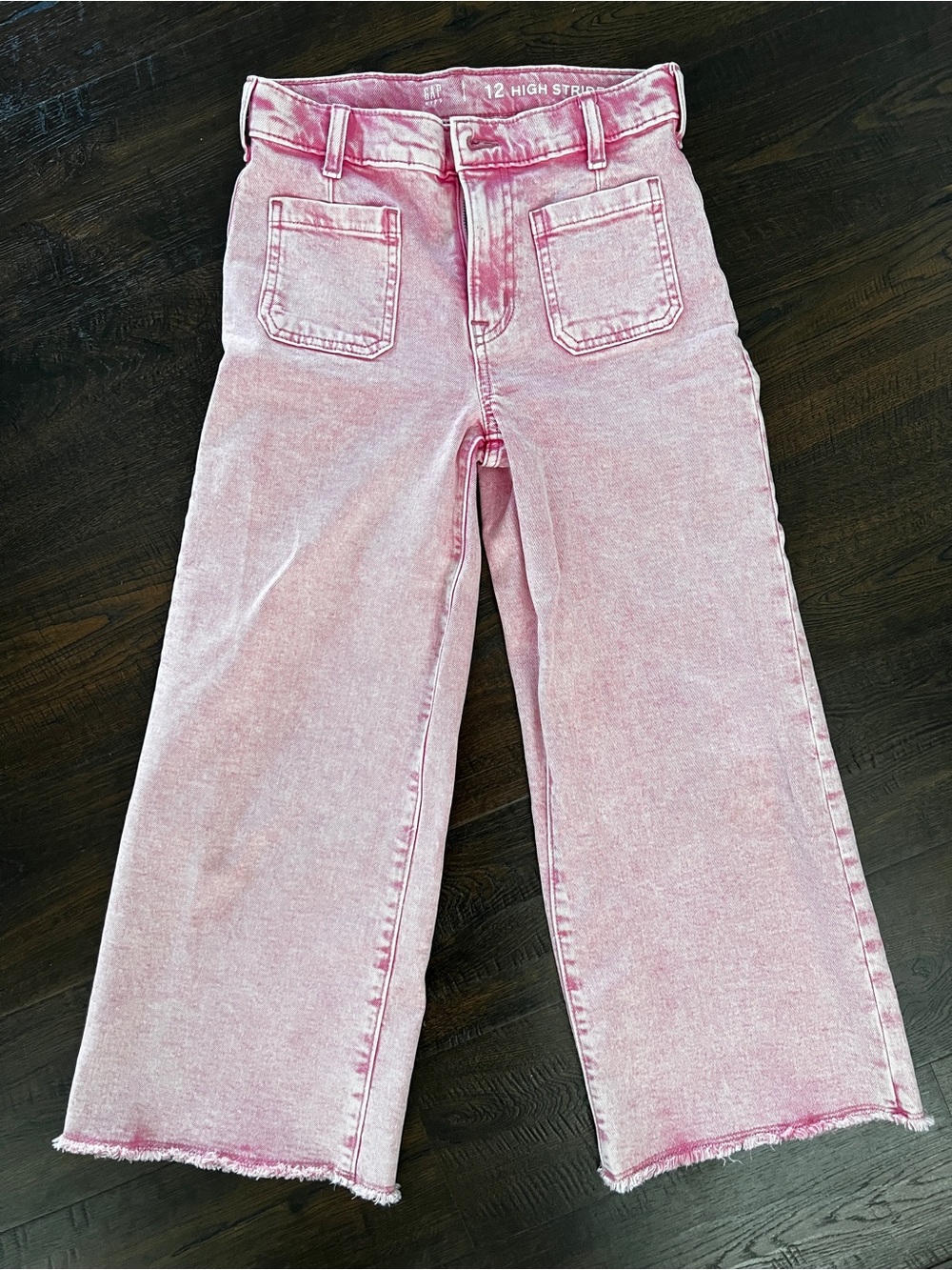 Pink High-Rise Wide-Leg Jeans